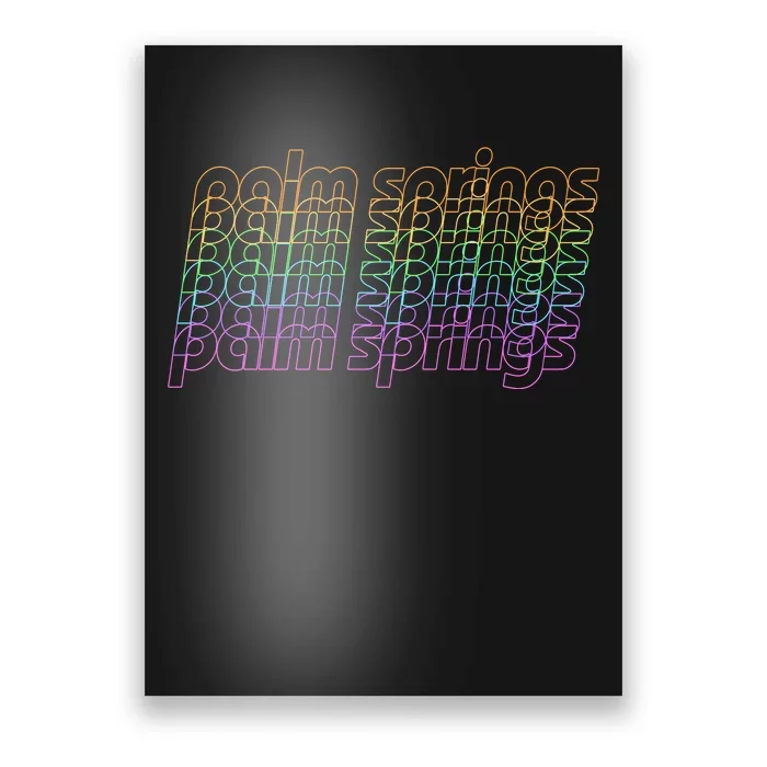 Retro Palm Springs Retro Multicolor Poster