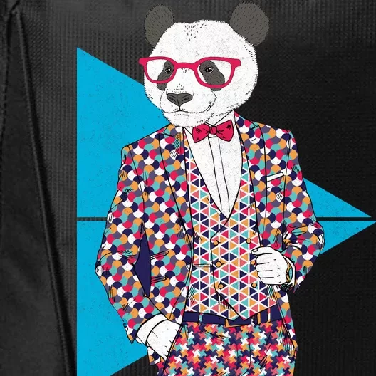 Retro Panda Platted Suit Graphic City Backpack