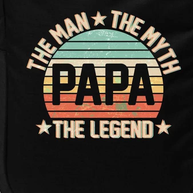 Retro Papa The Man Myth Legend Impact Tech Backpack