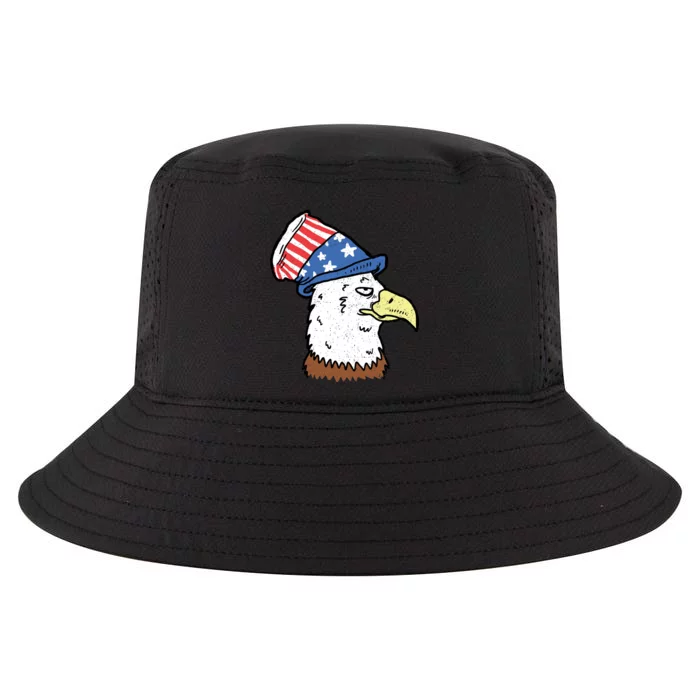 Retro Patriotic Bald Eagle Cool Comfort Performance Bucket Hat