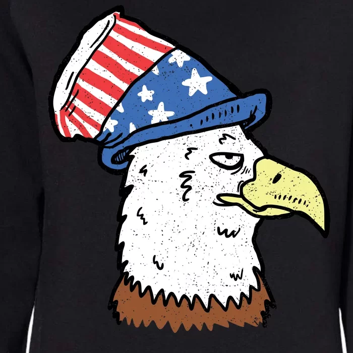 Retro Patriotic Bald Eagle Womens California Wash Sweatshirt