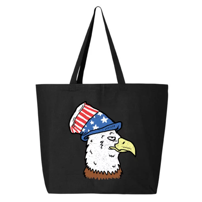 Retro Patriotic Bald Eagle 25L Jumbo Tote