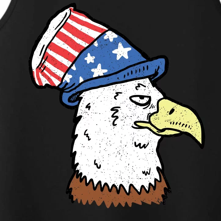 Retro Patriotic Bald Eagle Performance Tank