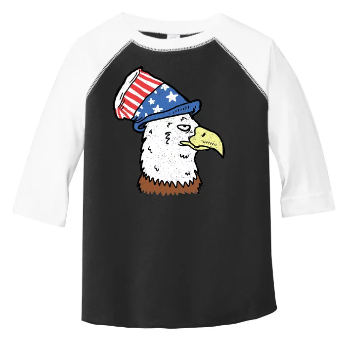 Retro Patriotic Bald Eagle Toddler Fine Jersey T-Shirt