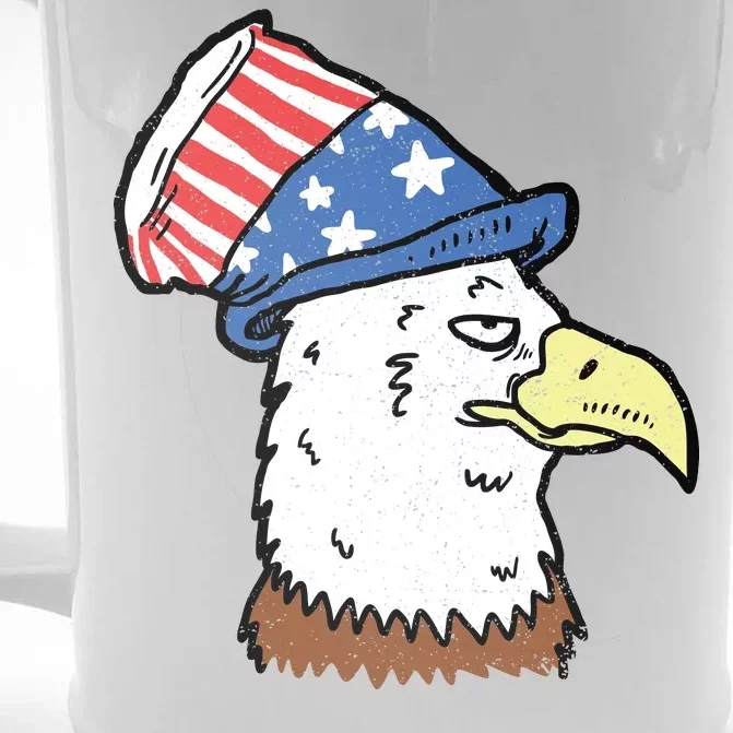 Retro Patriotic Bald Eagle Front & Back Beer Stein