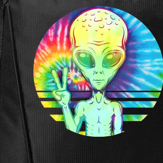 Retro Peace Alien Hippie City Backpack