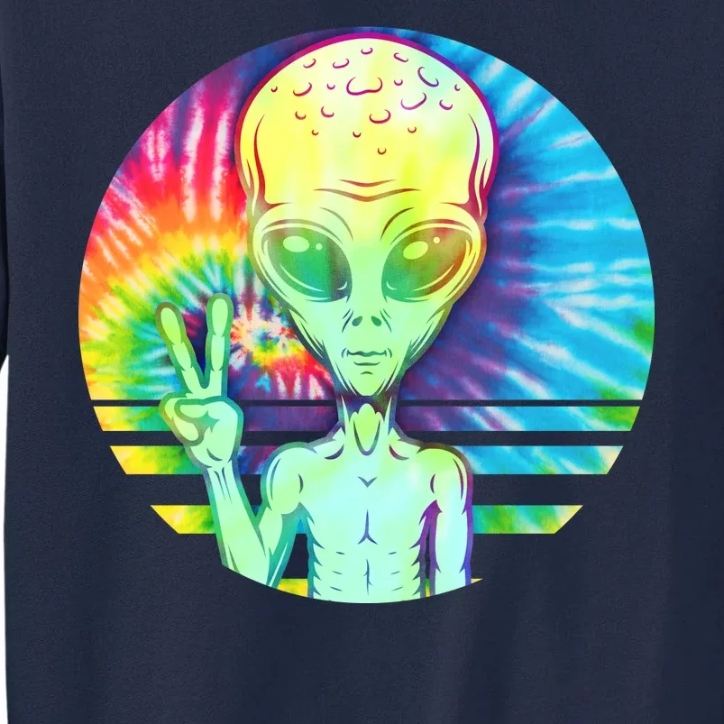 Retro Peace Alien Hippie Tall Sweatshirt