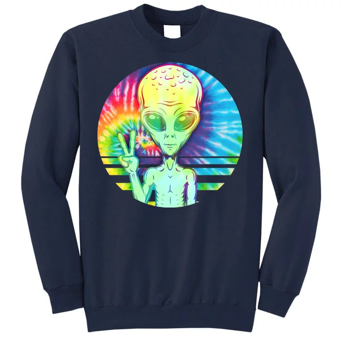 Retro Peace Alien Hippie Tall Sweatshirt