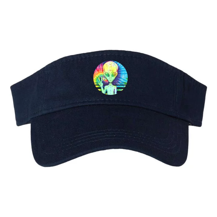 Retro Peace Alien Hippie Valucap Bio-Washed Visor