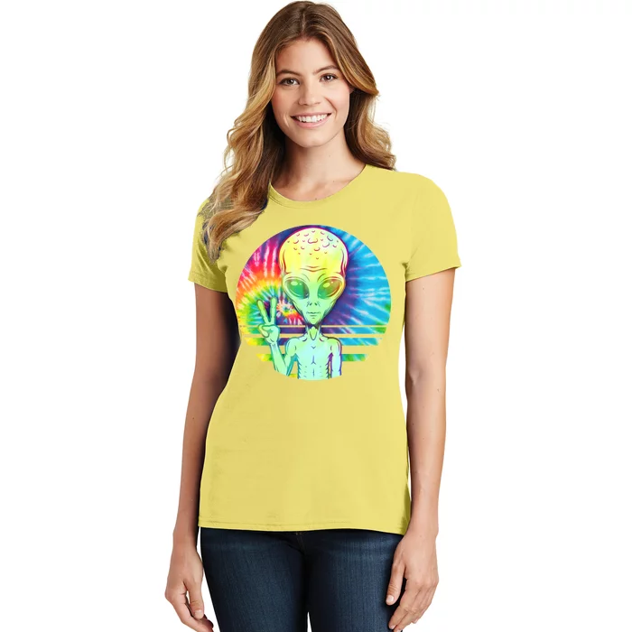 Retro Peace Alien Hippie Women's T-Shirt