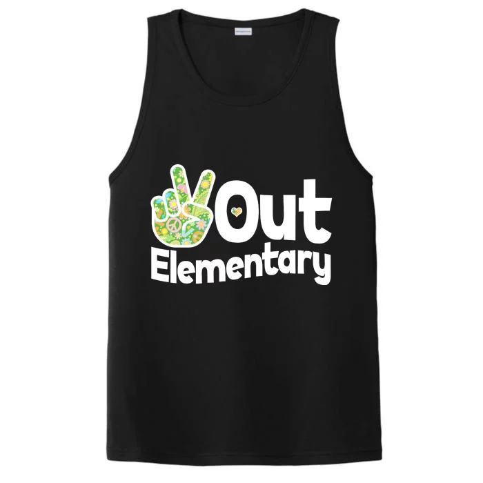 Retro Peace Out Elementary Performance Tank