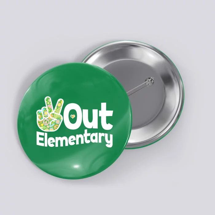 Retro Peace Out Elementary Button