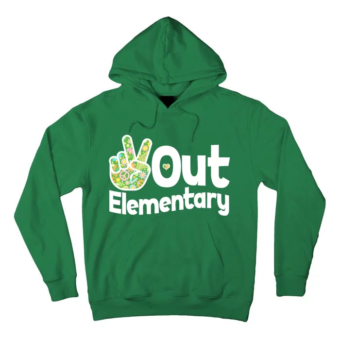 Retro Peace Out Elementary Tall Hoodie