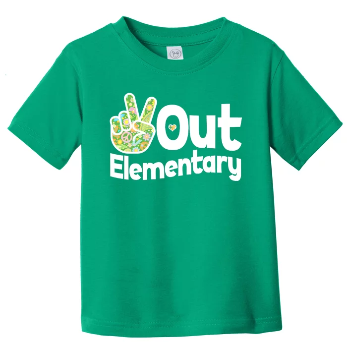 Retro Peace Out Elementary Toddler T-Shirt