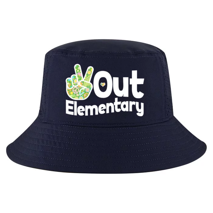 Retro Peace Out Elementary Cool Comfort Performance Bucket Hat