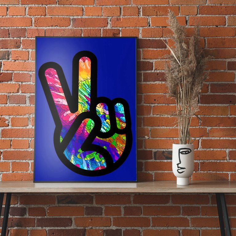 Retro Peace Sign Hand Poster