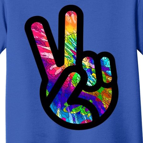 Retro Peace Sign Hand Toddler T-Shirt