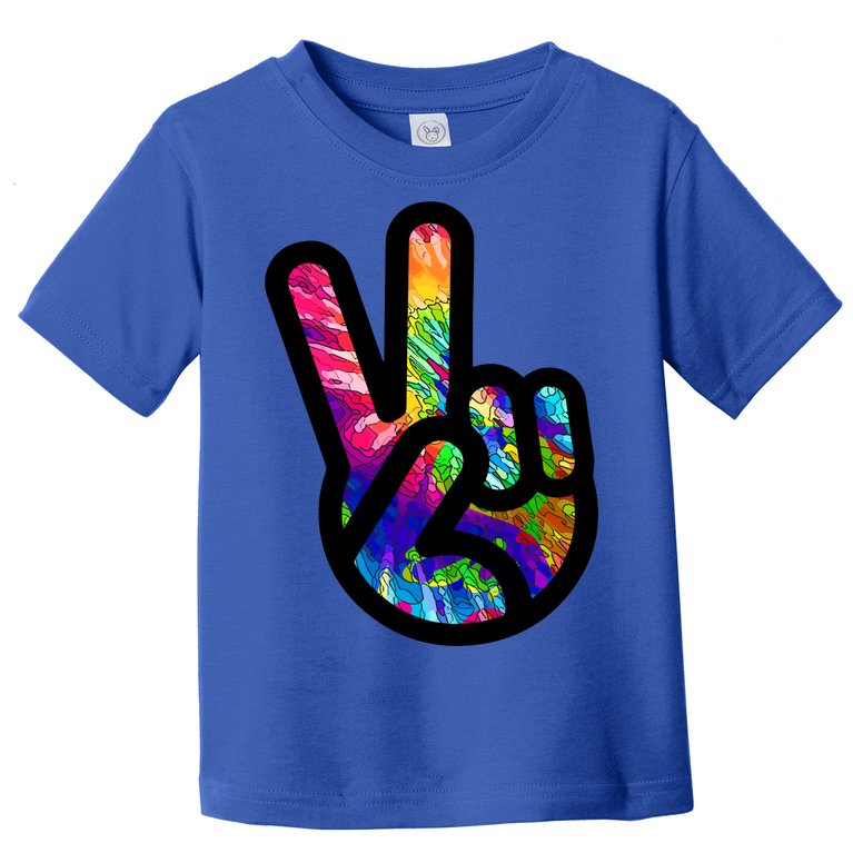 Retro Peace Sign Hand Toddler T-Shirt