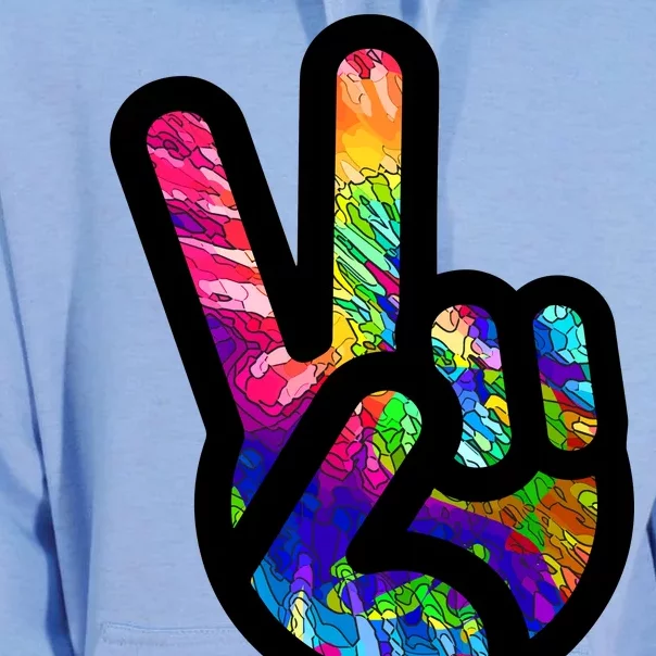 Retro Peace Sign Hand Unisex Surf Hoodie