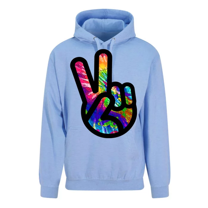 Retro Peace Sign Hand Unisex Surf Hoodie