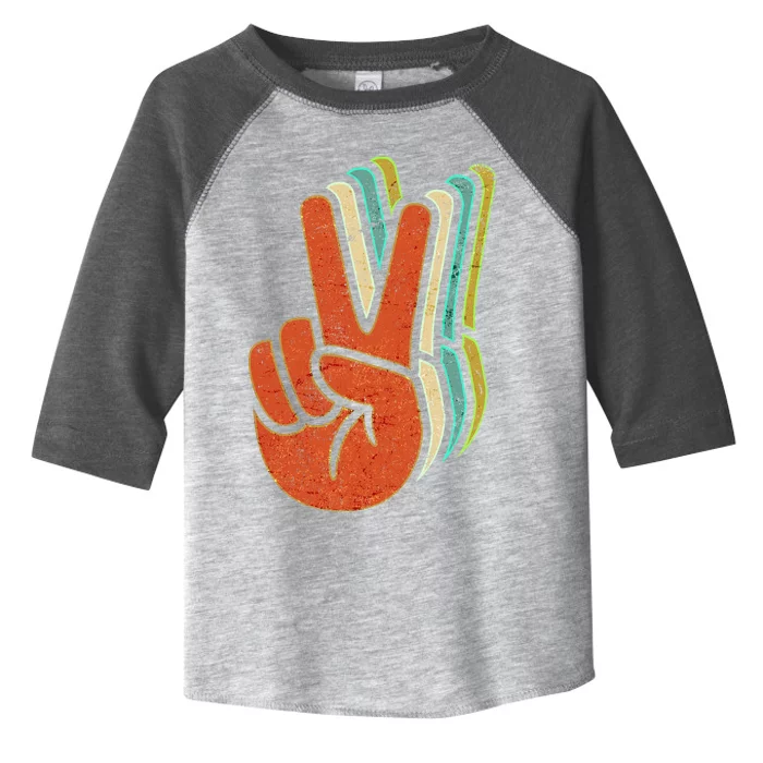 Retro Peace Symbol Hand Toddler Fine Jersey T-Shirt