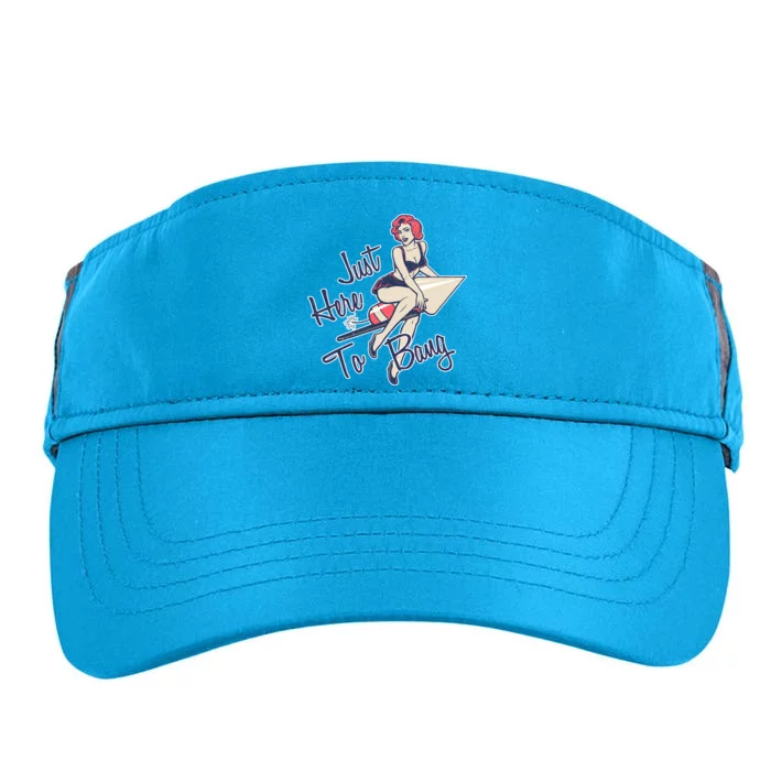 Retro Pin Up Just Here To Bang Adult Drive Performance Visor