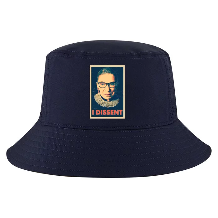 Retro Poster Ruth Bader Ginsburg I Dissent RBG Cool Comfort Performance Bucket Hat