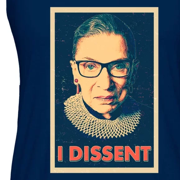 Retro Poster Ruth Bader Ginsburg I Dissent RBG Ladies Essential Flowy Tank