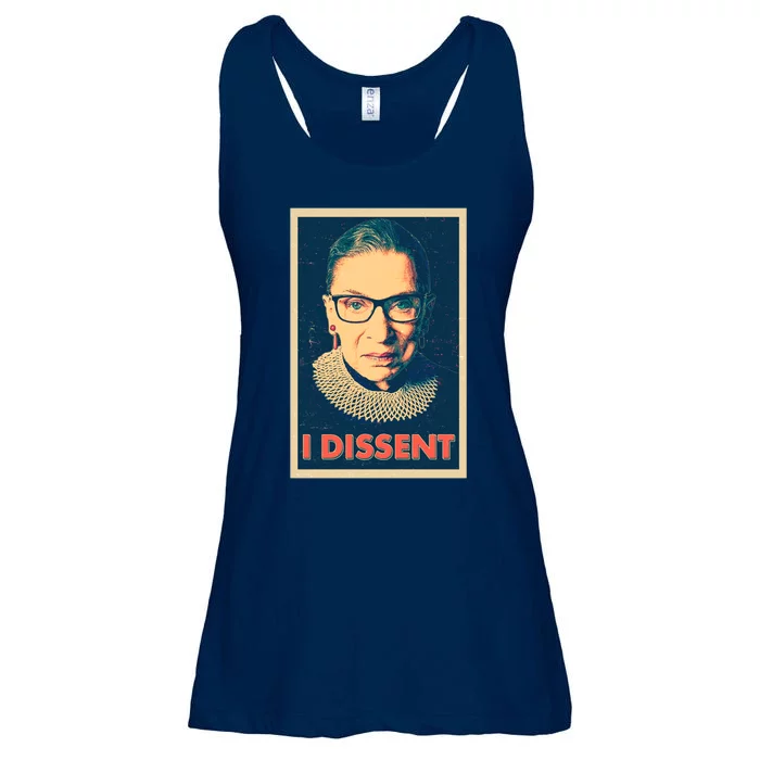 Retro Poster Ruth Bader Ginsburg I Dissent RBG Ladies Essential Flowy Tank