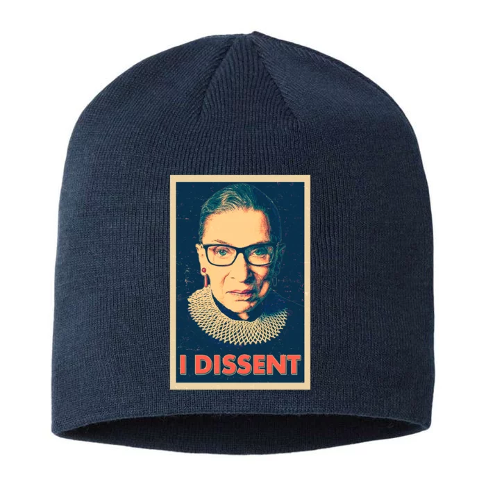 Retro Poster Ruth Bader Ginsburg I Dissent RBG 8 1/2in Sustainable Knit Beanie