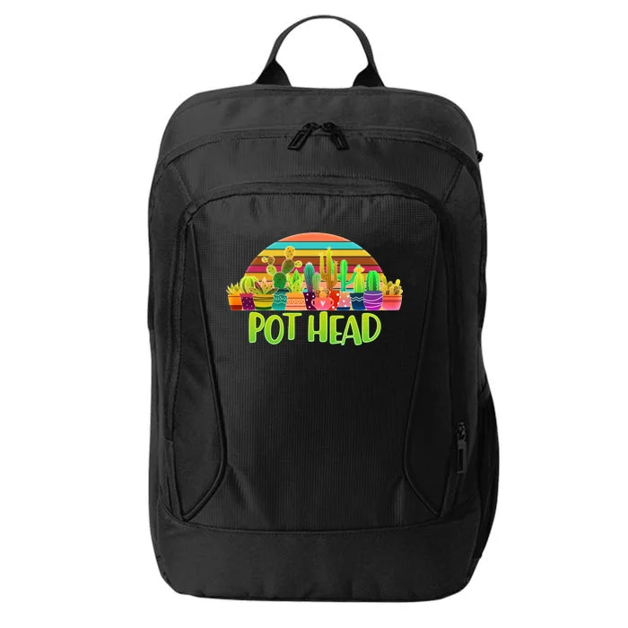 Retro Pot Head Plant Lover City Backpack