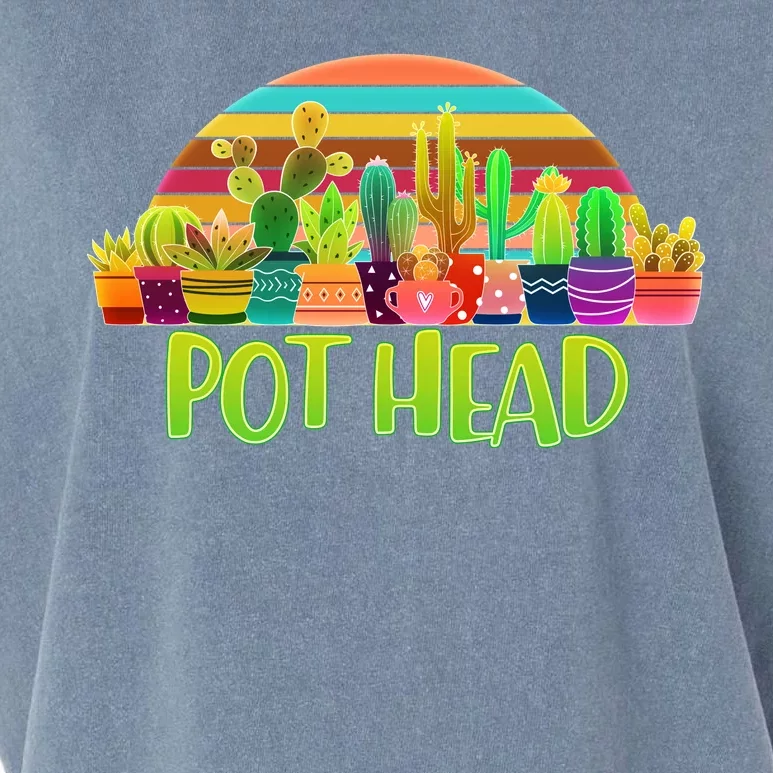 Retro Pot Head Plant Lover Garment-Dyed Women's Muscle Tee