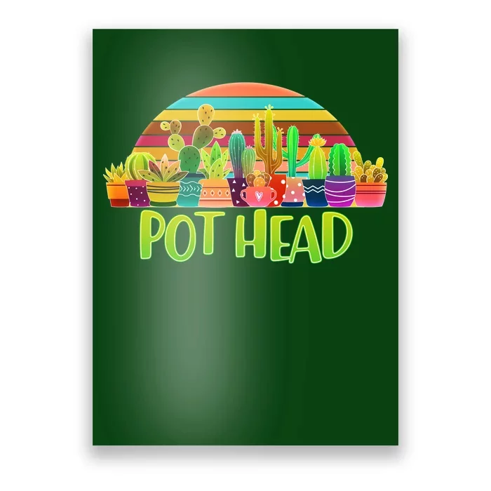 Retro Pot Head Plant Lover Poster