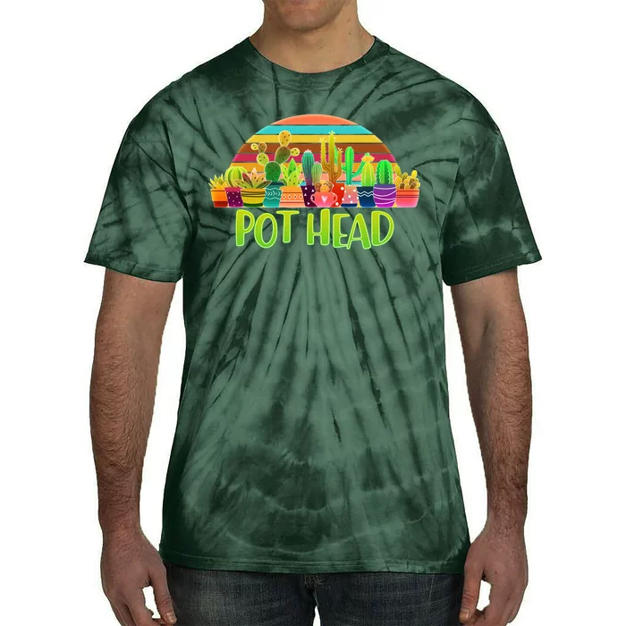 Retro Pot Head Plant Lover Tie-Dye T-Shirt