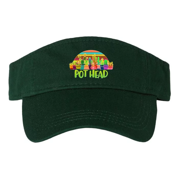 Retro Pot Head Plant Lover Valucap Bio-Washed Visor