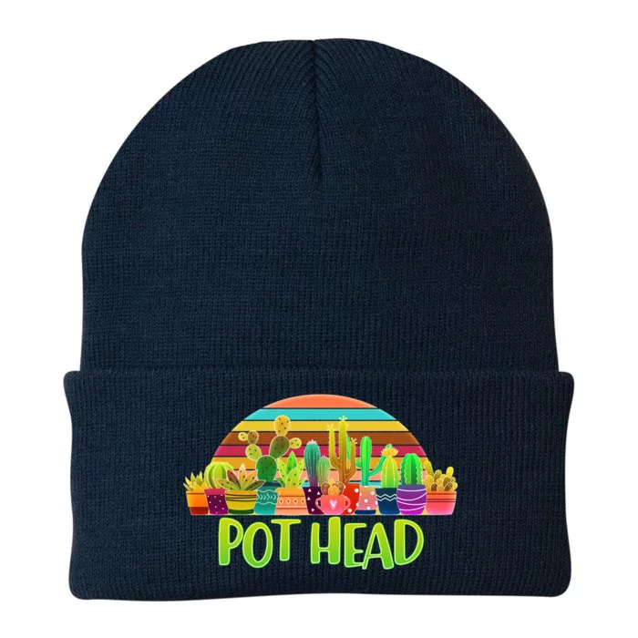 Retro Pot Head Plant Lover Knit Cap Winter Beanie