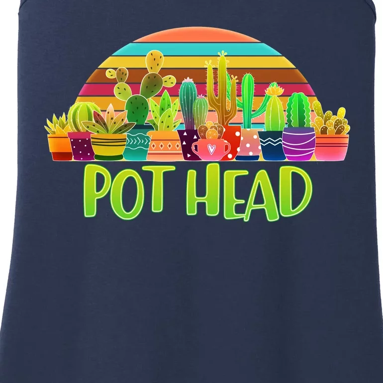 Retro Pot Head Plant Lover Ladies Essential Tank