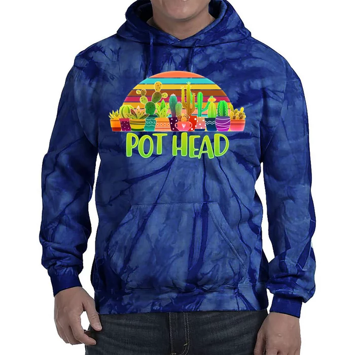 Retro Pot Head Plant Lover Tie Dye Hoodie