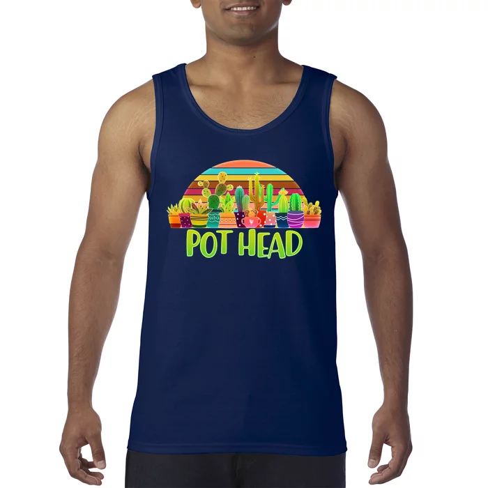 Retro Pot Head Plant Lover Tank Top