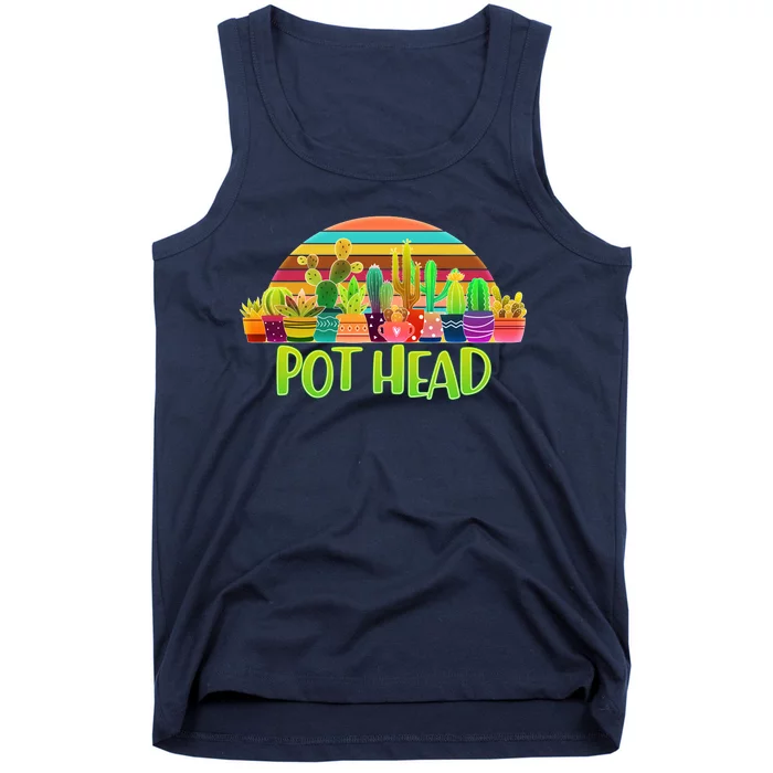 Retro Pot Head Plant Lover Tank Top