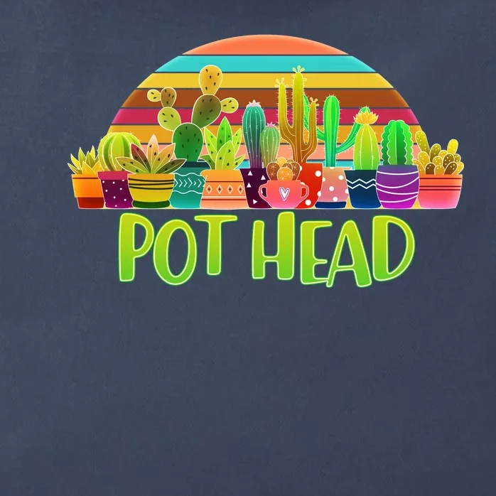 Retro Pot Head Plant Lover Zip Tote Bag