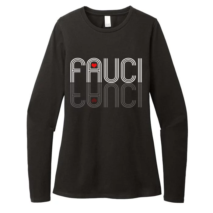 Retro Pro I Heart Dr Fauci Womens CVC Long Sleeve Shirt