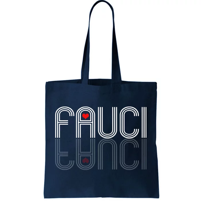 Retro Pro I Heart Dr Fauci Tote Bag