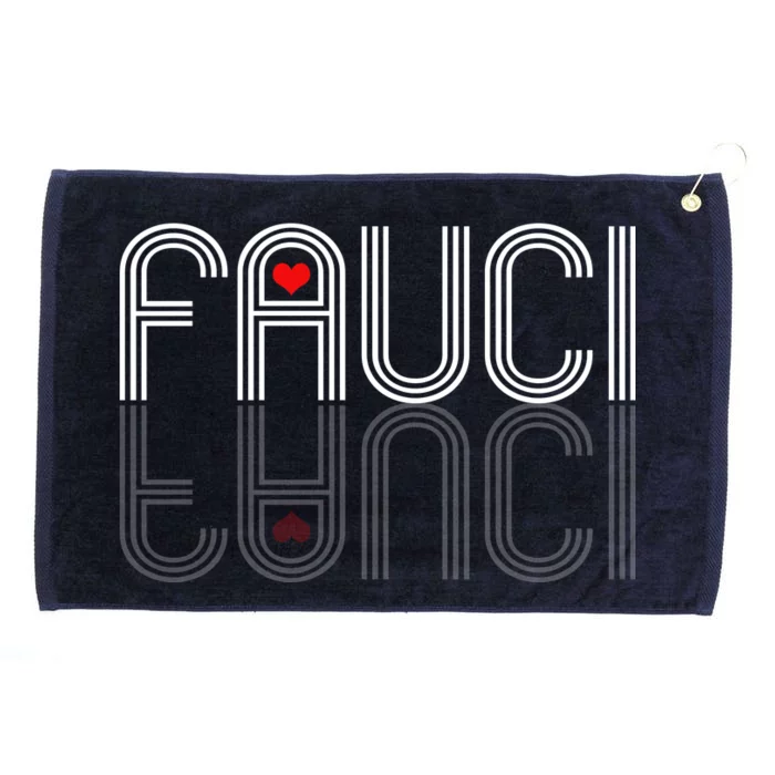 Retro Pro I Heart Dr Fauci Grommeted Golf Towel