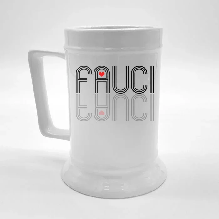 Retro Pro I Heart Dr Fauci Front & Back Beer Stein