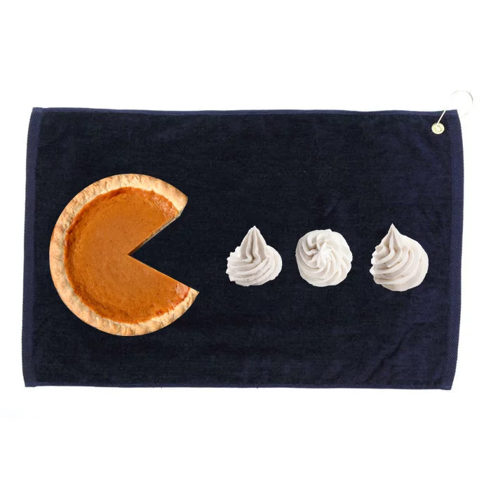 Retro Pumpkin Pie Thanksgiving Game Grommeted Golf Towel