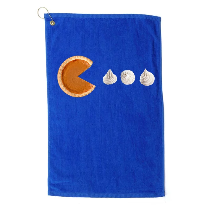 Retro Pumpkin Pie Thanksgiving Game Platinum Collection Golf Towel