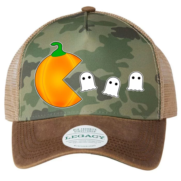 Retro Pumpkin Video Game Funny Halloween Legacy Tie Dye Trucker Hat