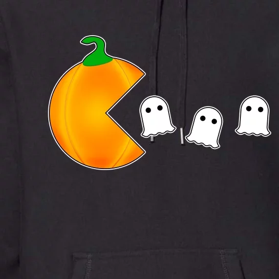 Retro Pumpkin Video Game Funny Halloween Premium Hoodie