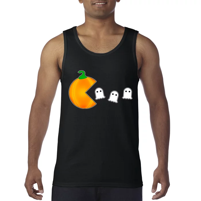 Retro Pumpkin Video Game Funny Halloween Tank Top